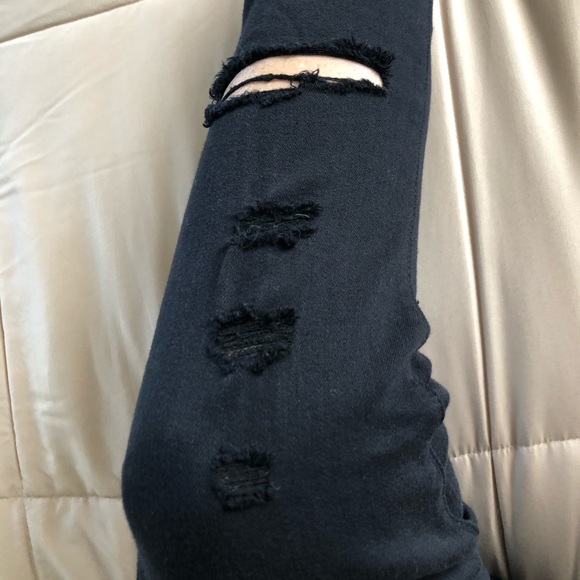 Express Black Distressed Legging Jeans - Picture 7 of 8